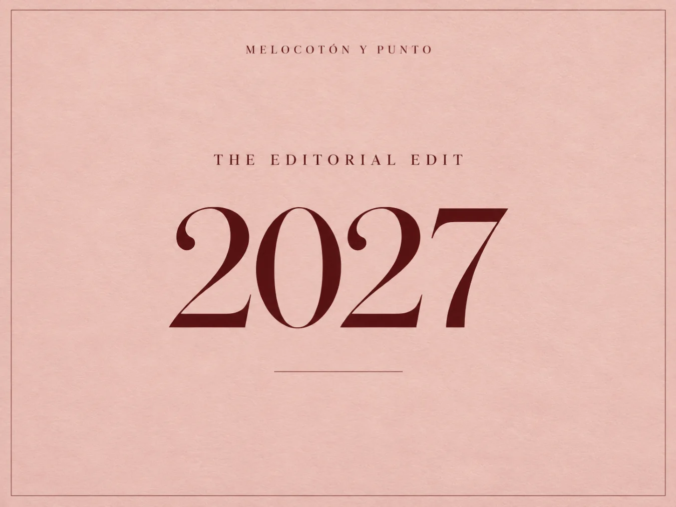 Portada de la agenda The Editorial Edit 2027, versión Blush