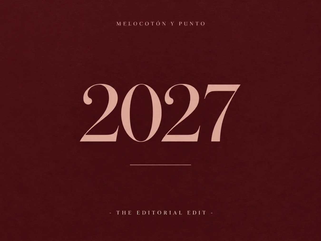 Portada de la agenda The Editorial Edit 2027, versión Burgundy Statement