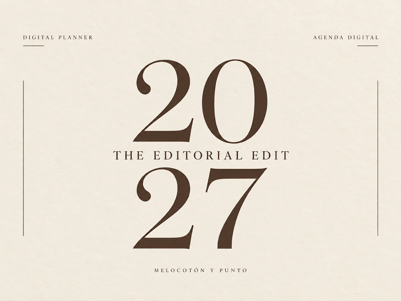 Portada de la agenda The Editorial Edit 2027, versión Ivory