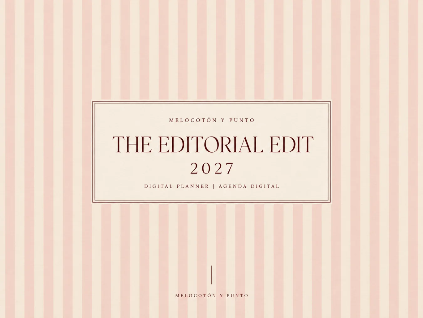 Portada de la agenda The Editorial Edit 2027, versión Stripes